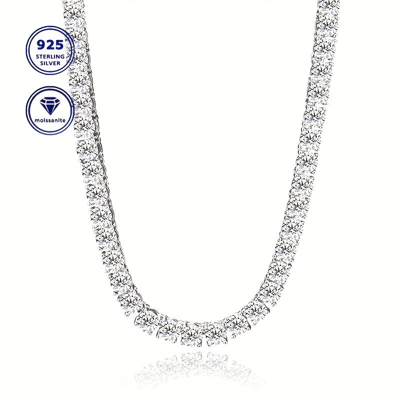 Łańcuszek moissanit o masie 0,3 karata