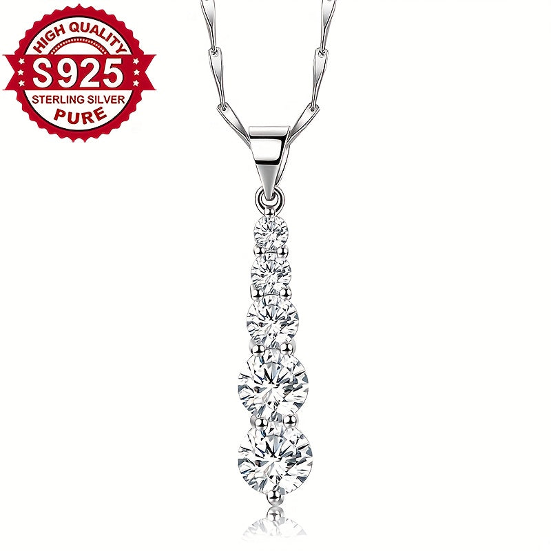 Łańcuszek srebrny próba 925, cyrkonie