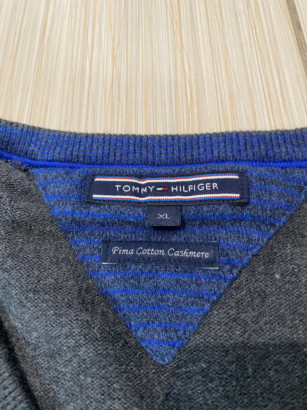 Sweter tommy hilfiger, bawełna pima, kaszmir