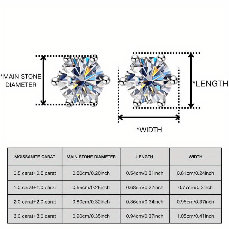 kolczyki z moissanitem,  srebro 925