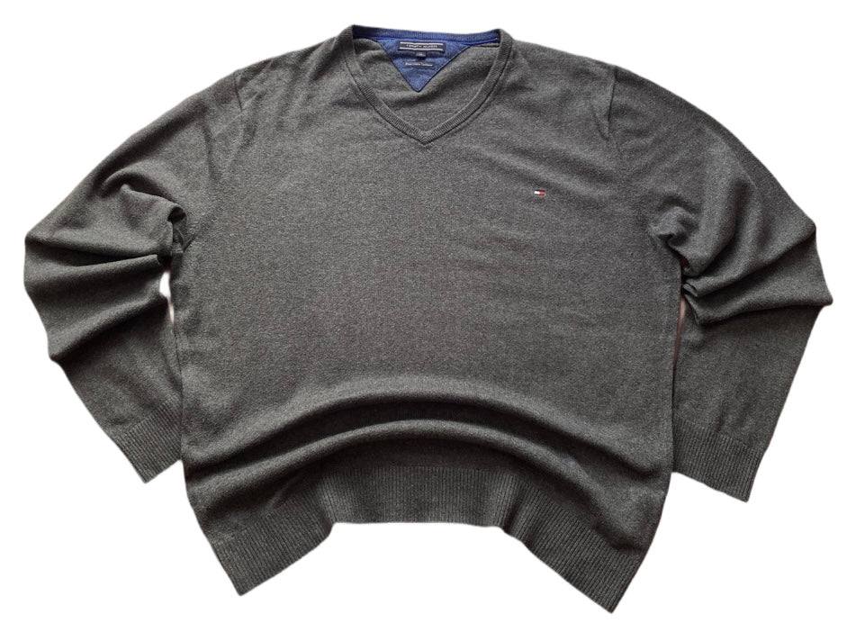 Sweter tommy hilfiger, bawełna pima, kaszmir