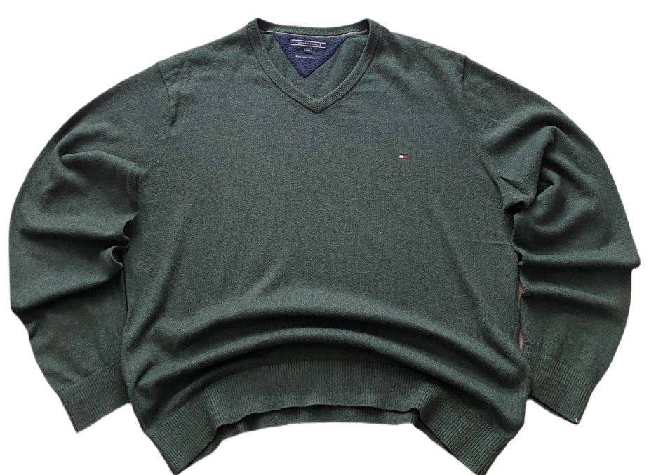 Sweter tommy hilfiger, bawełna pima, kaszmir