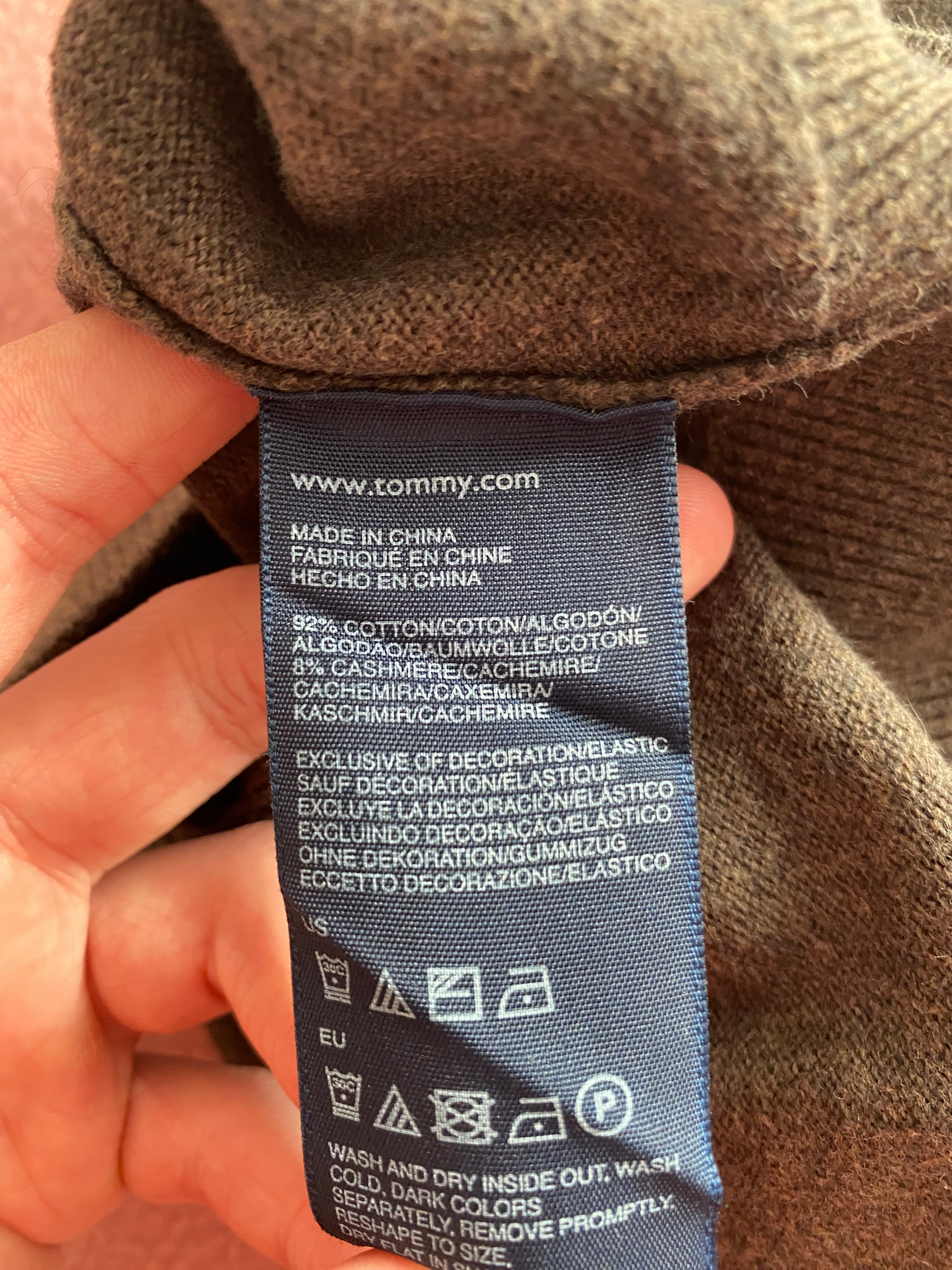 Tommy hilfiger kamizelka 100% bawełna i kaszmir