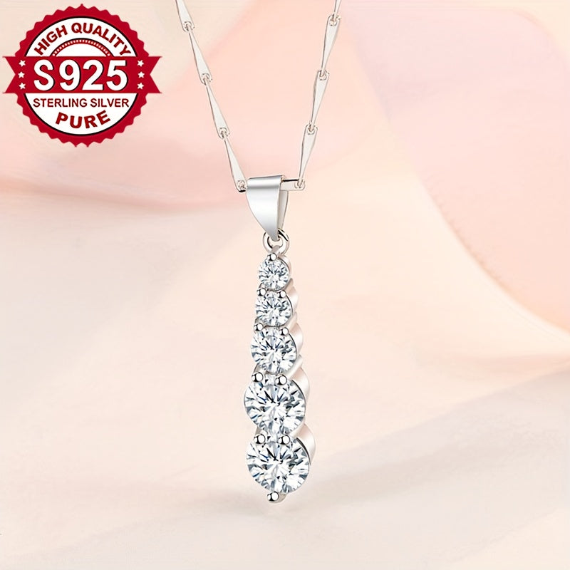 Łańcuszek srebrny próba 925, cyrkonie